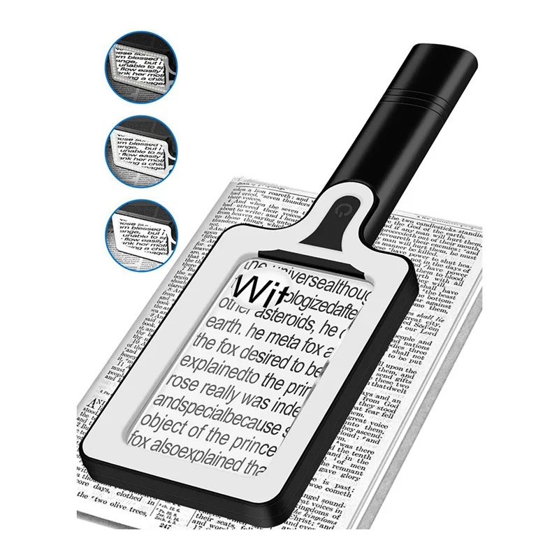 Portable Handheld 3X 10X Magnifier With LED Light For Reading Jewelers Watchmaker Repair