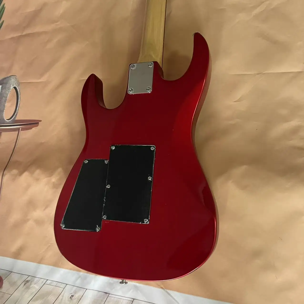 Gitar elektrik merah logam BC 6 akord, gambar asli pabrik, tersedia