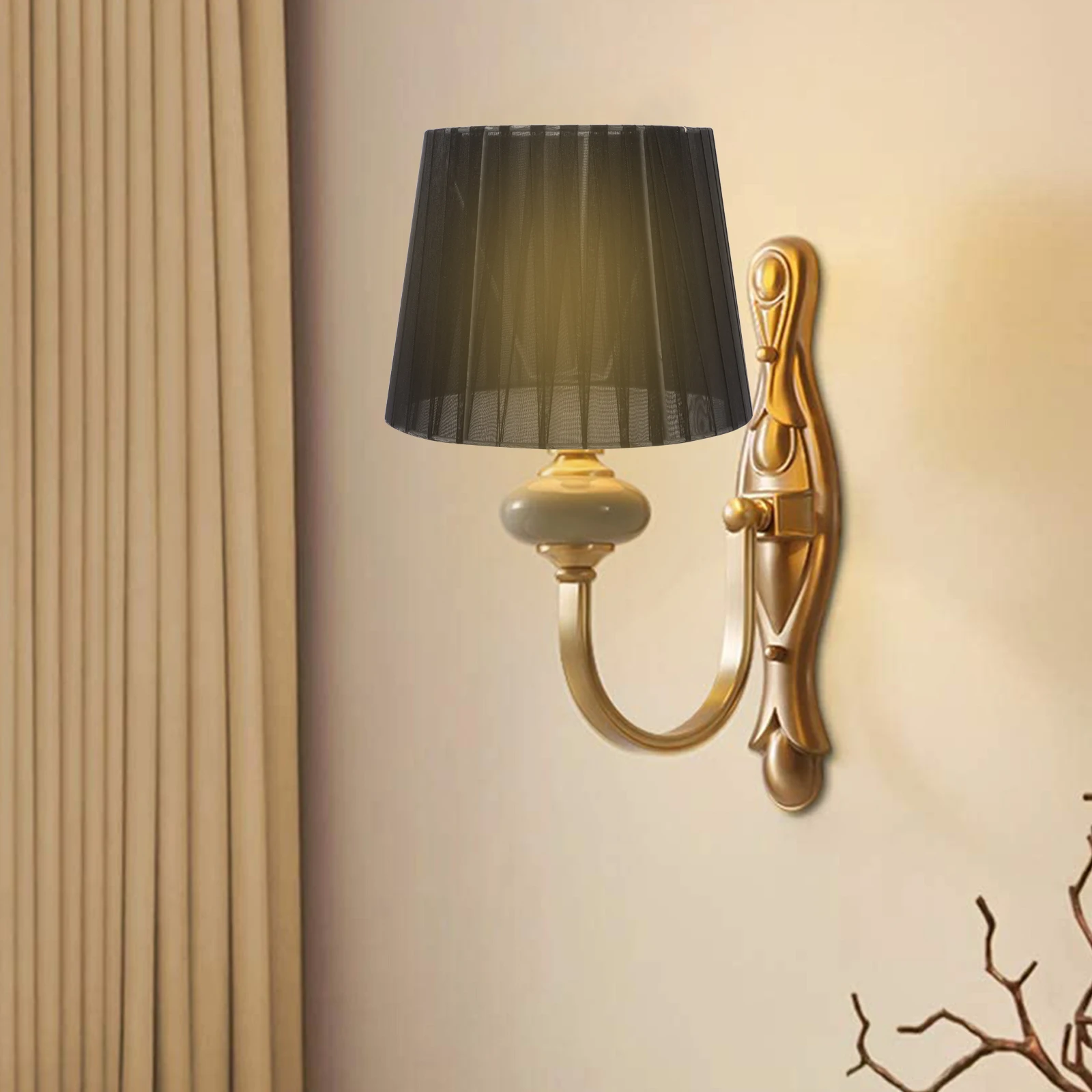 

Small Drum Lamp Shade Tabletop Lamp Shade E14 Base Dustproof Transparent Chiffon Cover for Desk Light Chiffon Lampshade