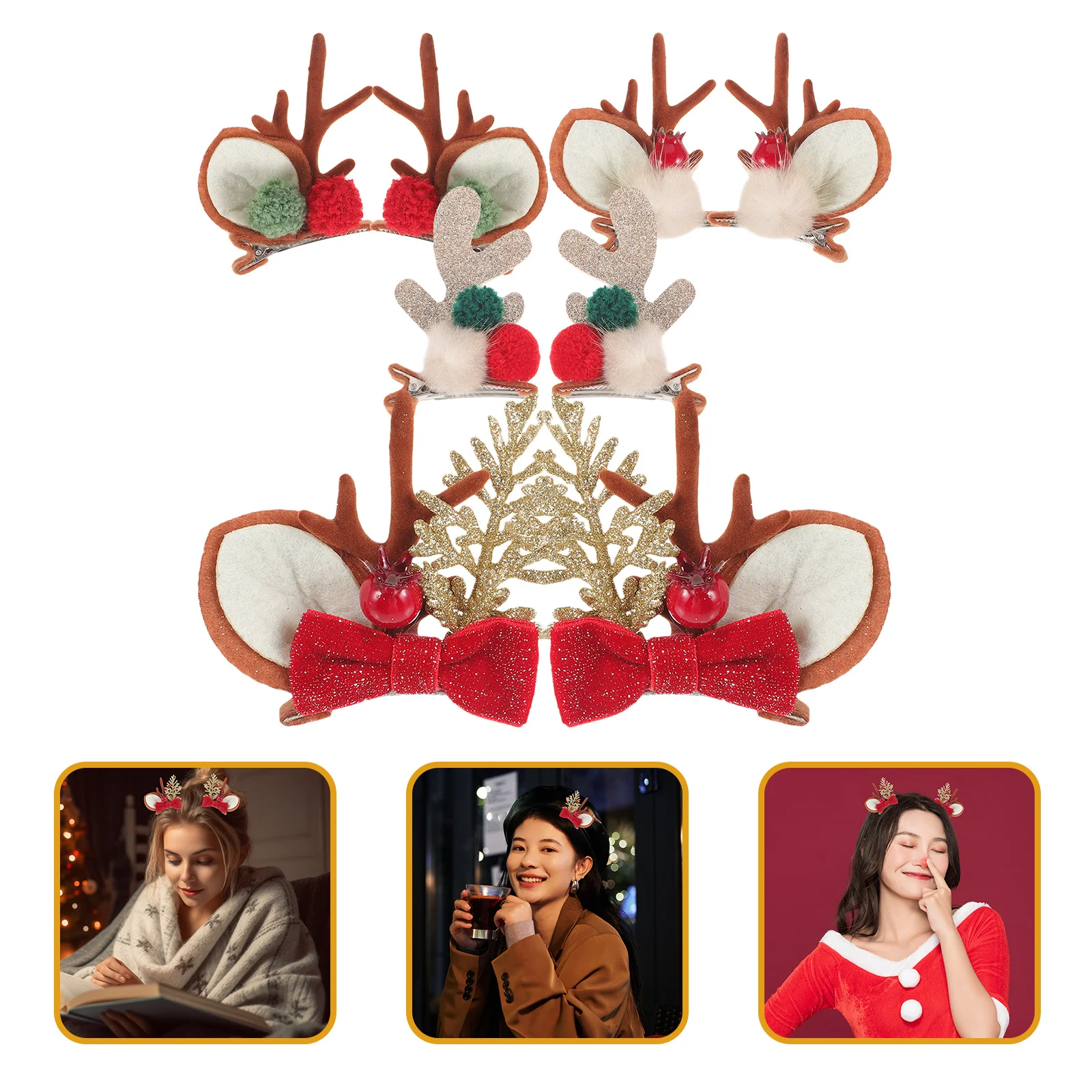 

Clips Christmas Accessories Holiday Hair Decor Bow Hair Clip For Christmas Barrettes For Women Women Xmas Gift Bow