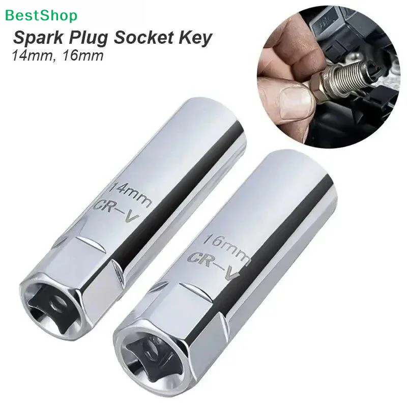 

〔Vic〕14mm 16mm CR-V Spark Plug Socket - Thin Wall Magnetic 3/8" Drive Auto Tool for Car, Motorcycle & Truck