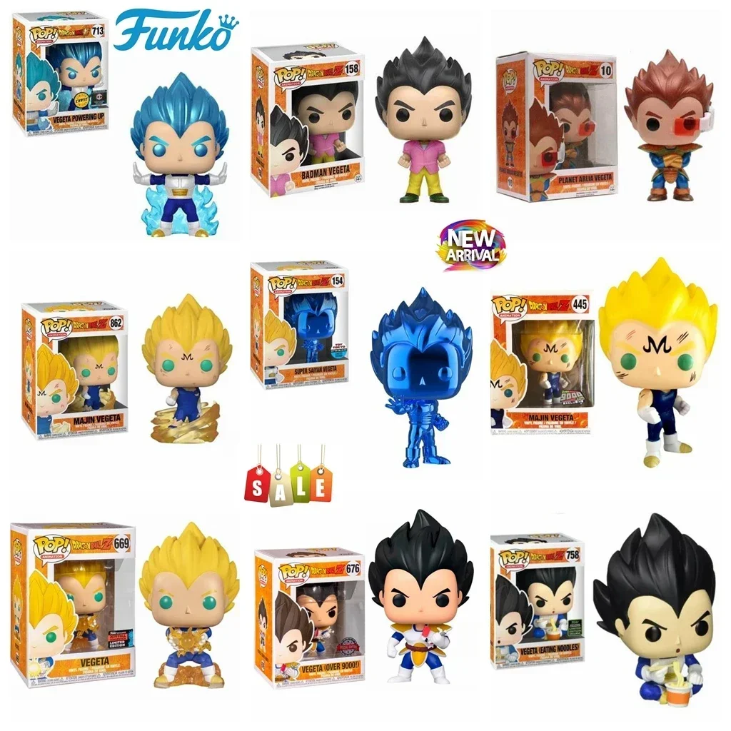 Funko POP Dragon Ball SUPER SAIYAN VEGETA 154 #   MAJIN VEGETA 862 445 VEGETA 669 676 758 10 814 156 713 figuras en miniatura de vinilo Juguetes