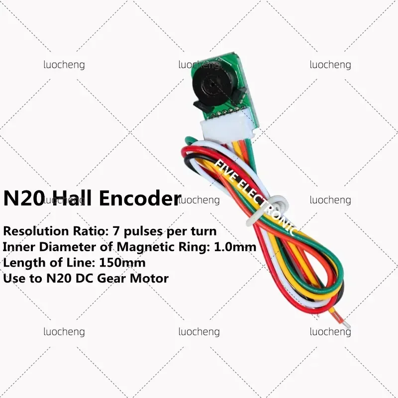 For N20 Hall Magnet Encoder Code Plate Magnetic Induction Rotation For N20 DC Gear Motor 7Pulse Square Wave for Balance Car