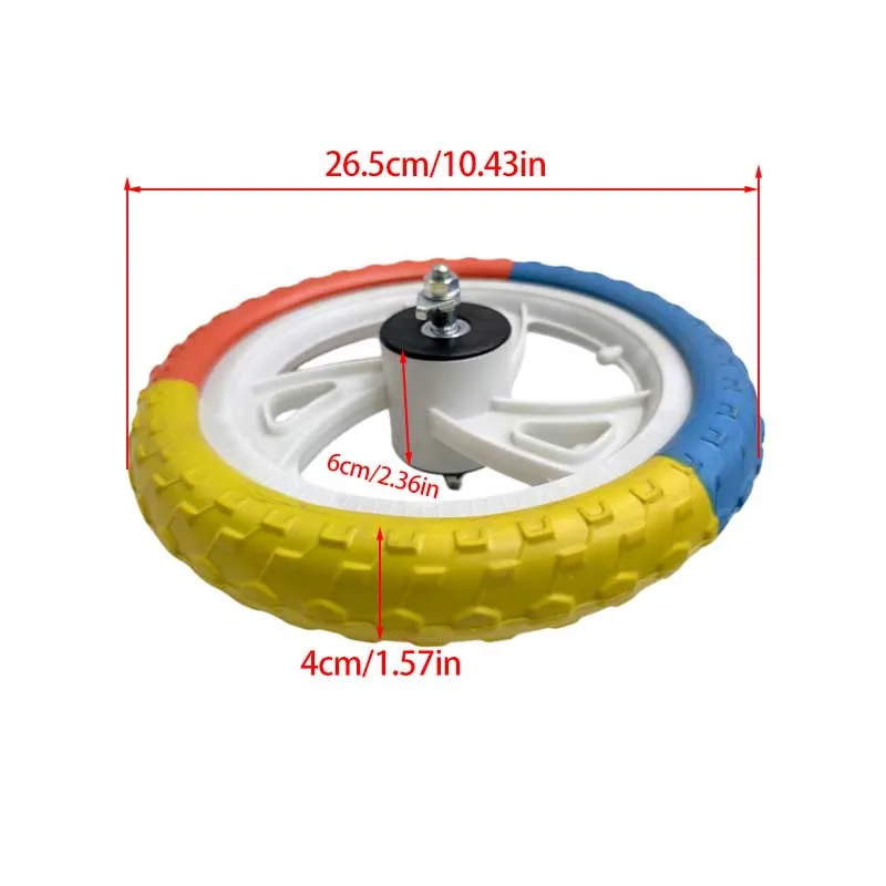 1 Pcs 12 inch Plastic Wheel solid wheel Balance Car Solid Slide No Inflation Front and Rear  wheel