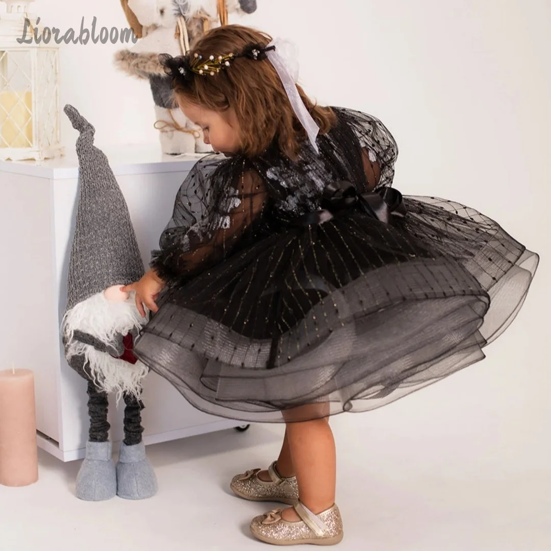 Abito da damigella personalizzato con gonna nera soffice e strutturata, abito per feste di matrimonio, vestito da sposa