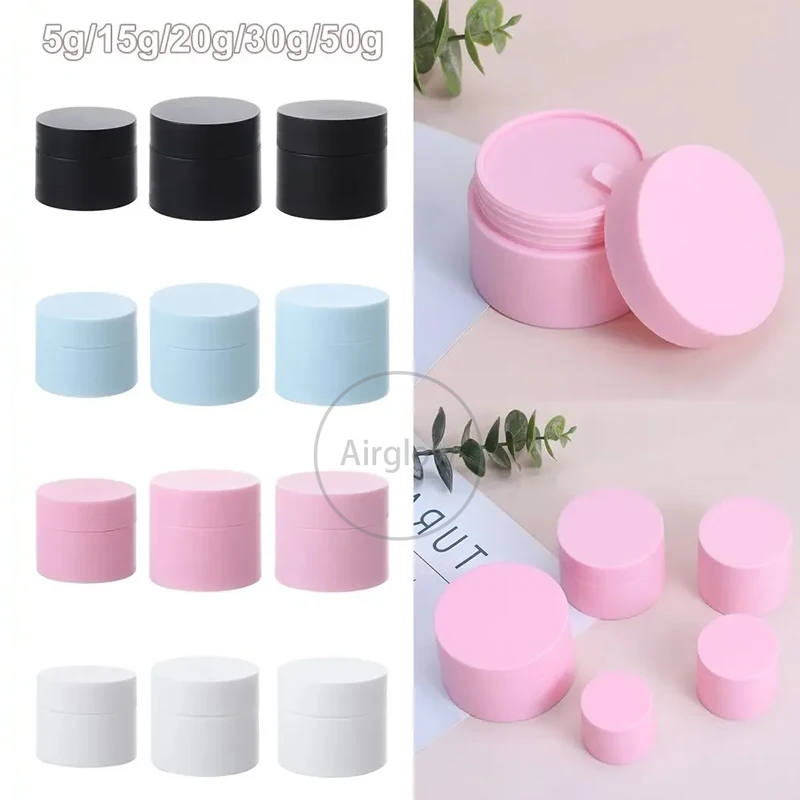 10pcs 5g 15g 20g 30g 50g Refillable Face Cream Jar Lotion Salve Body Butter Makeup Containers Round Eyeshadow Gel Travel Pots