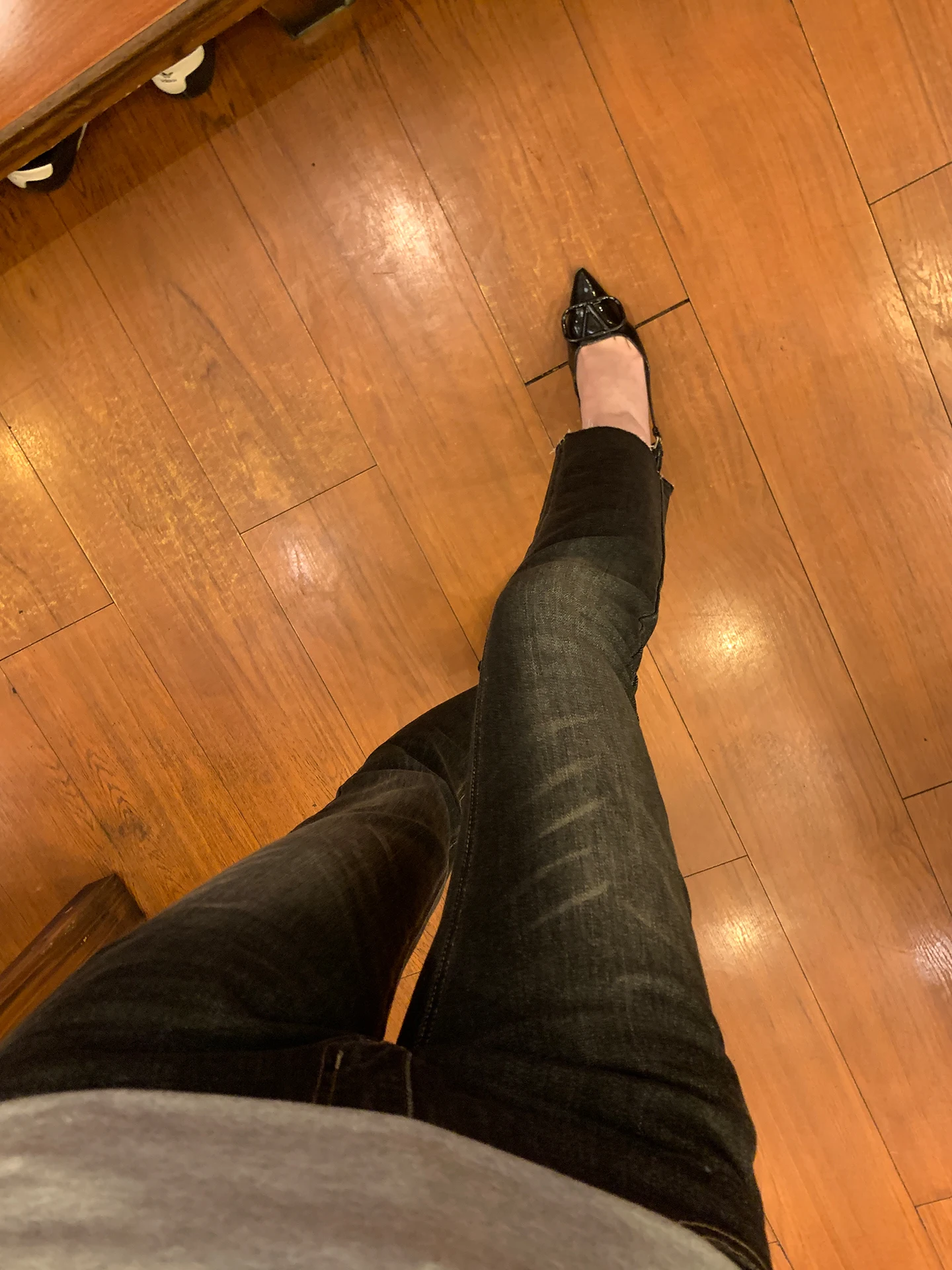 

Waed Bla Elastic Vintage Jeans Women's Spring Straight Leg Slim Fit Casual Pants High Waist Break Hole Other Fabric