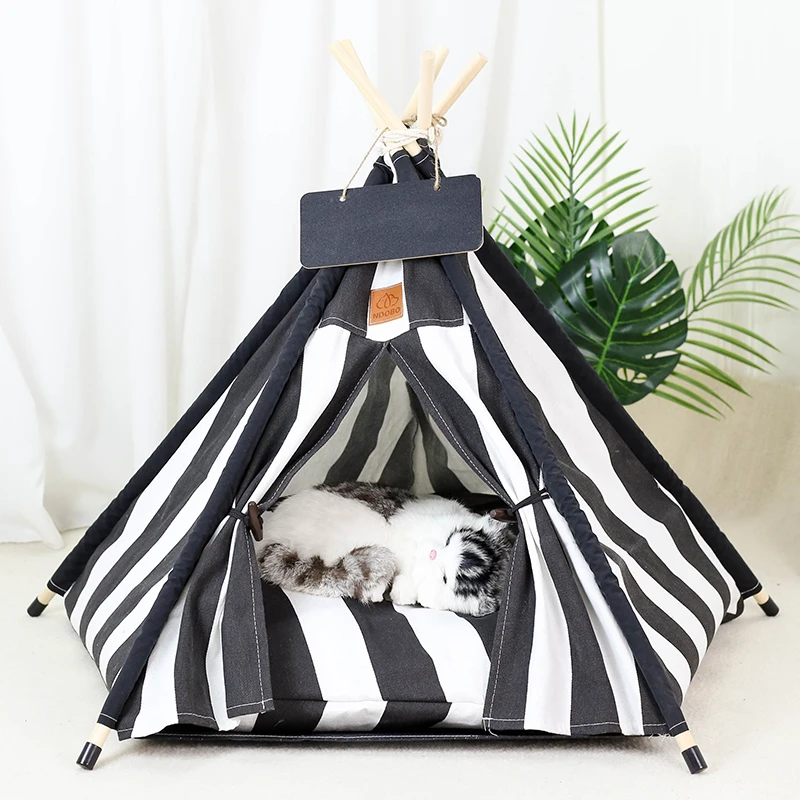 Small to Medium Dog Bed Teepee Portable Washable Dog Tent with Thick Cushion  Indoor Pet House for Dog Cat Pet Puppies House