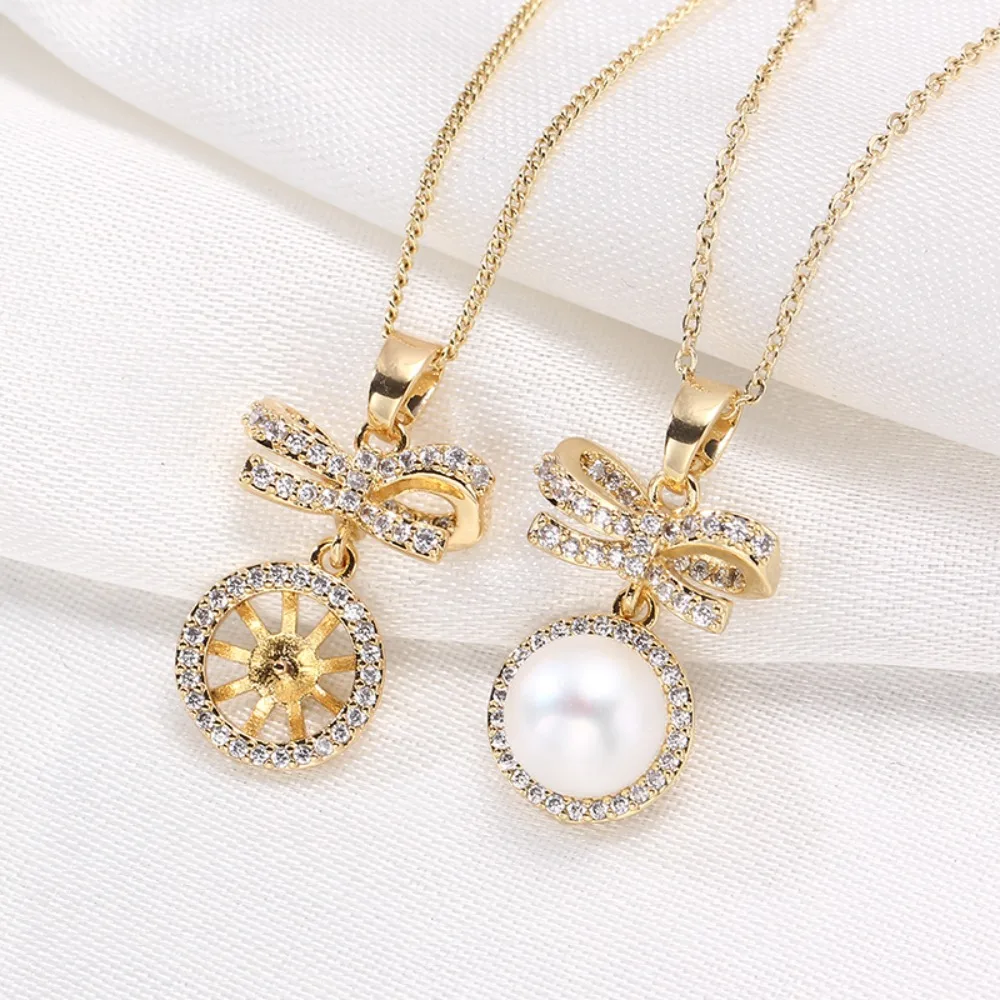 

3pcs Pendant Clasp Bail Connector Copper Plated 18K Gold Pendant Settings Jewelry Findings Parts Fittings Connection Accessories