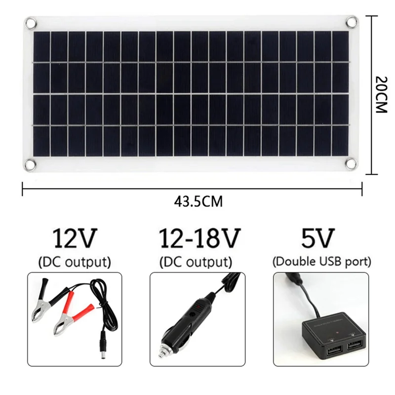 HLZS-3X 15W Solar Panel 12-18V Solar Cell Solar Panel For Phone RV Car MP3 PAD Charger Outdoor Battery Supply B