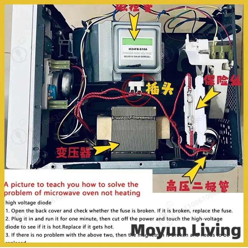 

M24FB-610A Microwave Magnetron Replacement Heating Tube Transmitter Universal Repair Part for Galanz Microwave Oven