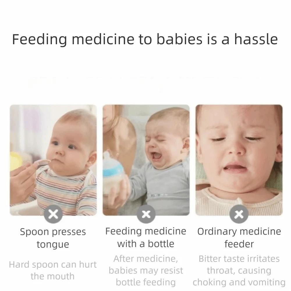 Portable Cartoon Shape Baby Medicine Feeder Safety Soft Baby Liquid Feeder Anti Choking Cute Baby Water Dispenser for Infant