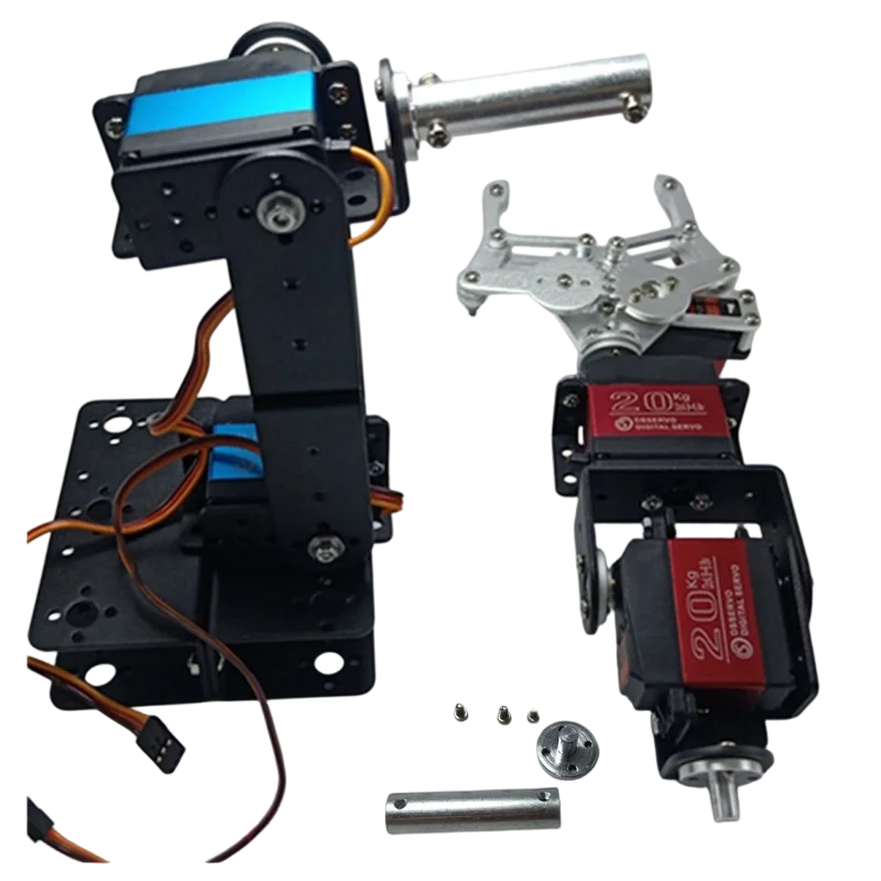 6 DOF Mechanical Robotic Arm Extension Bracket Kit Alloy Gripper Holder for Maker STEM Education DIY Servo Assembly
