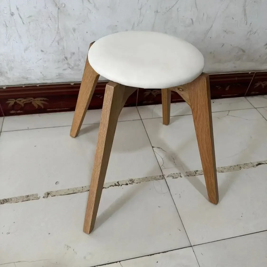 Dining Kitchen Stool Chair Wooden Interior Decorative Living Room Dining Table Stool Low Space Saving Taburete Furniture Home