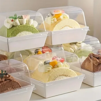 샌드위치 베이킹 포장 상자, 스노우 멜라니 타월 롤 포장 상자, 케이크 디저트 포장 상자, 12 개 