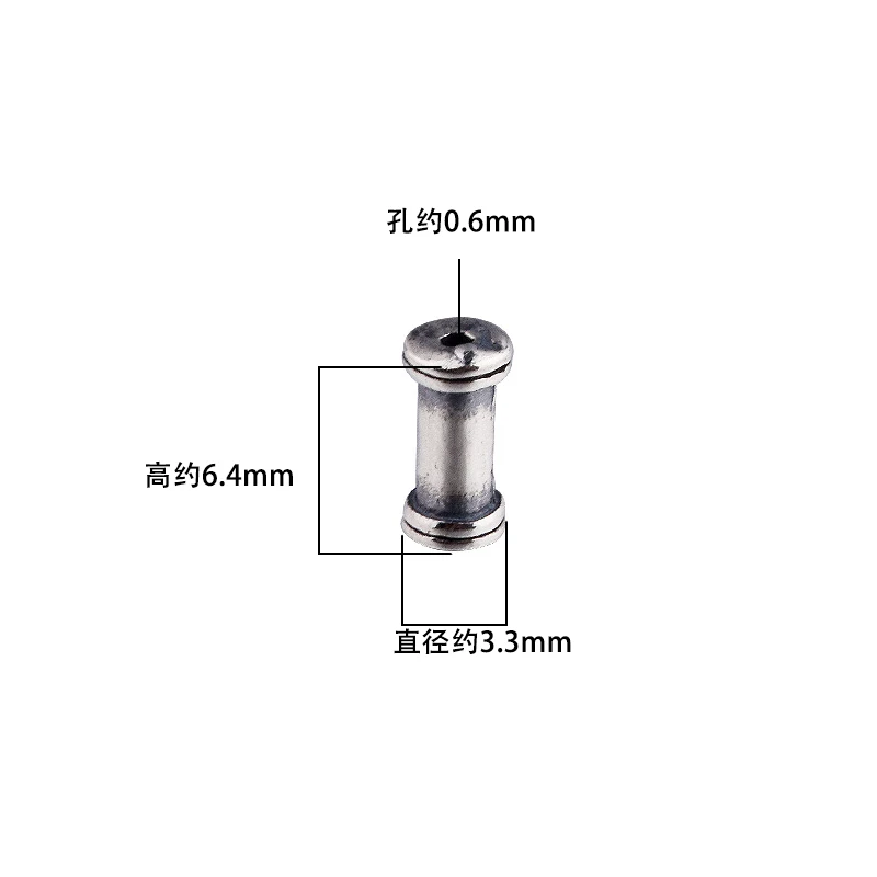 Straight pipe through hole bead bead diy handmade jewelry S925 pure silver Lulutong jewelry accessory