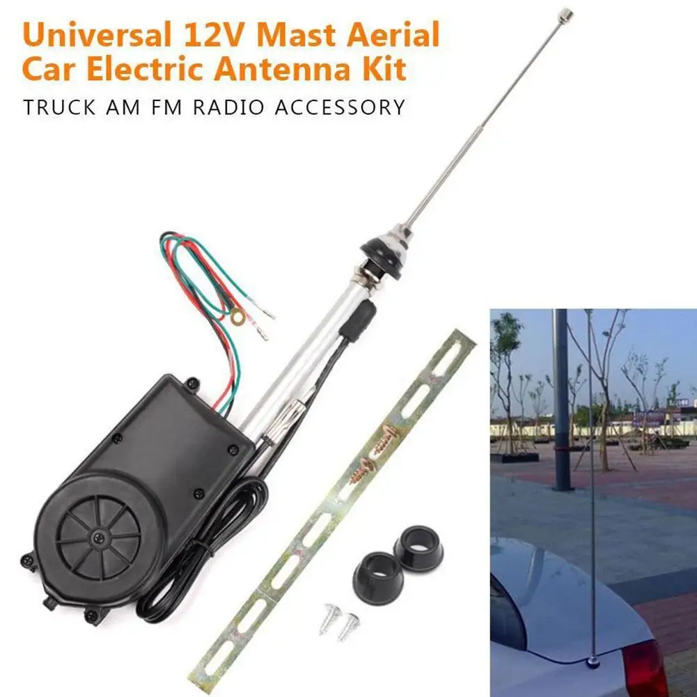 

Universal Retractable Car Antenna AM FM Radio Electric Antenna Radio Kit Antenna Automatic Automatic Antenna Lift Auto Remo E9E3
