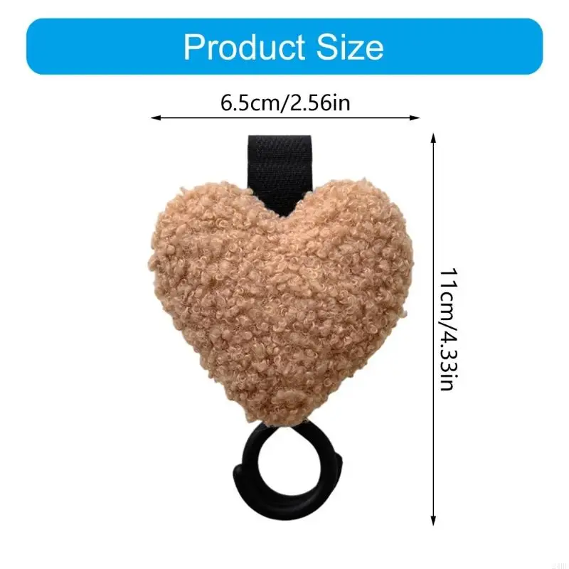 Gancho para carrinhos pelúcia com detalhes formato coração, cabide organizador para carrinho bebê 24BE