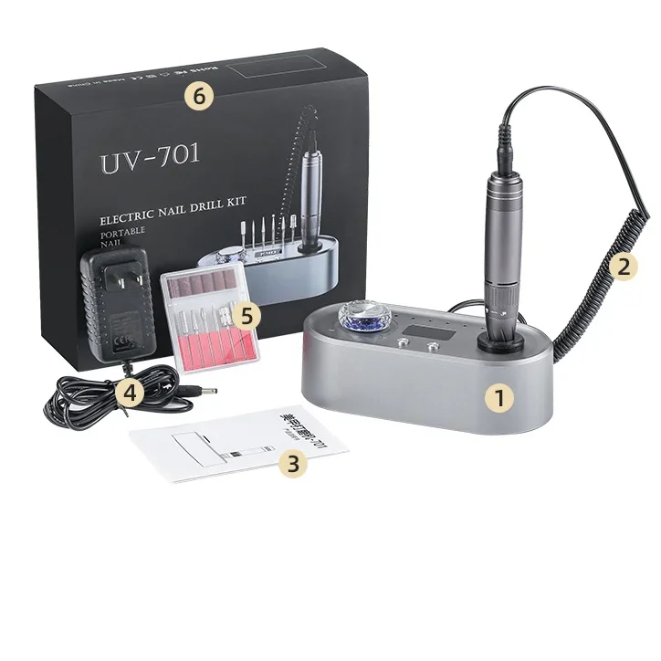 เครื่องเจียรเล็บความเร็วสูง เสียงเบา ขนาดเล็ก แบบเสียบปลั๊ก ใช้ไฟฟ้า สำหรับขัดและเจียรเล็บ ใช้ในบ้าน พกพาสะดวก