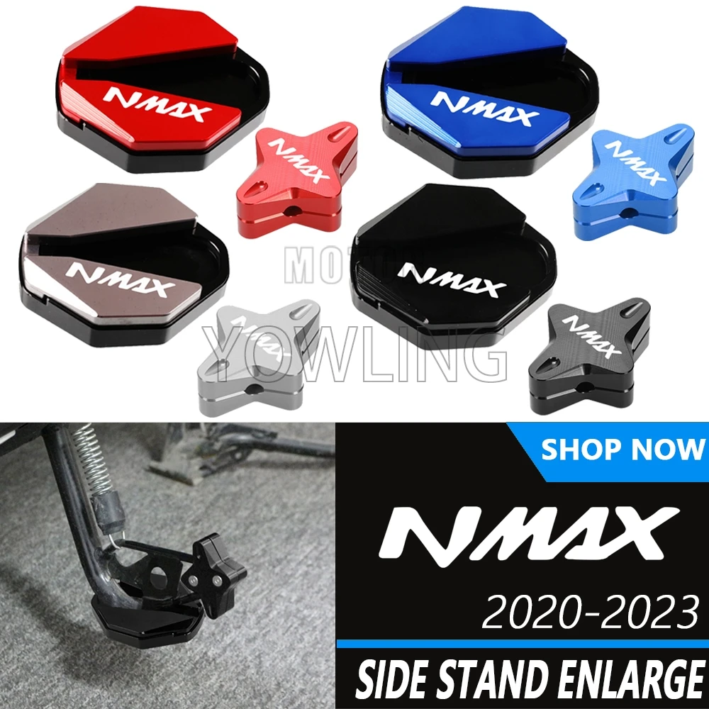 For YAMAHA NMAX155 NMAX125 N-MAX NMAX 125 155 2018-2025 Accessories Motorcycle Side Stand Enlarge & Support Kickstand auxiliary