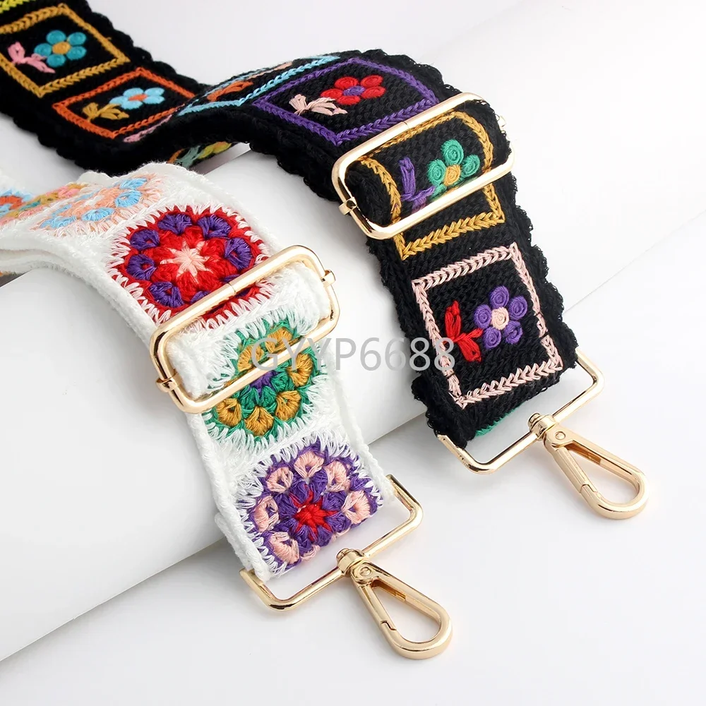 1/5/10PCS 74-130cm Crochet Flower Bags Strap Wide Adjustable Shoulder Strap For Handbags Guitar Phone Replacement Accessories