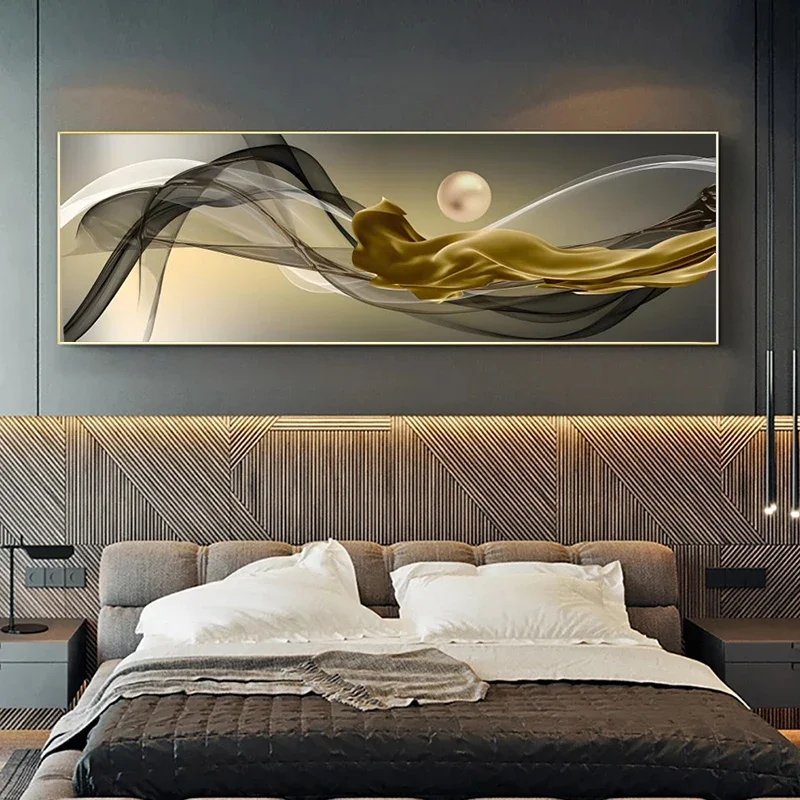 Abstract Ribbon Canvas Posters Decorative Large Size Wall Painting Streamer Prints Wall Art Pictures for Room Modern Home Decor