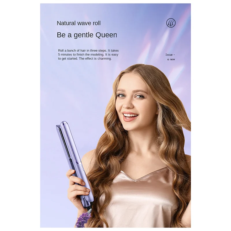 BAAO-Electric  Hair Straightener 5 Temps Mini Straightener Heating Comb Anti Scalding Styling Tool