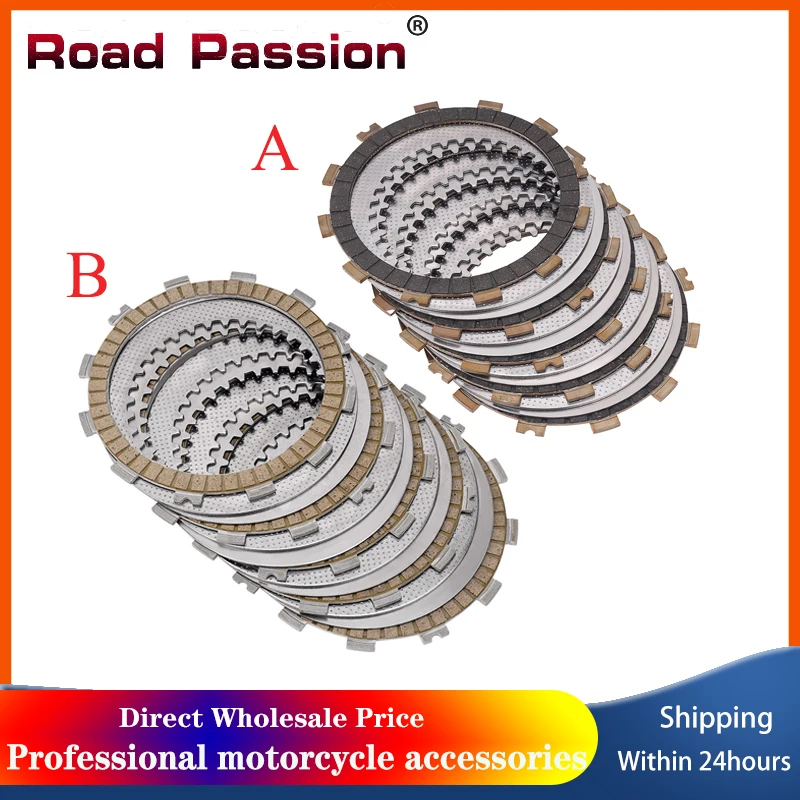 Road Passion Motorcycle Parts Clutch Friction Plates & Steel Plate Kit For Kawasaki BJ250 250TR BJ TR 250 2002-2009 2011-2013