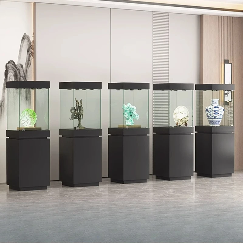 

High-end museum glass cabinet jewelry antique jade exhibition cabinet glass display cabinet