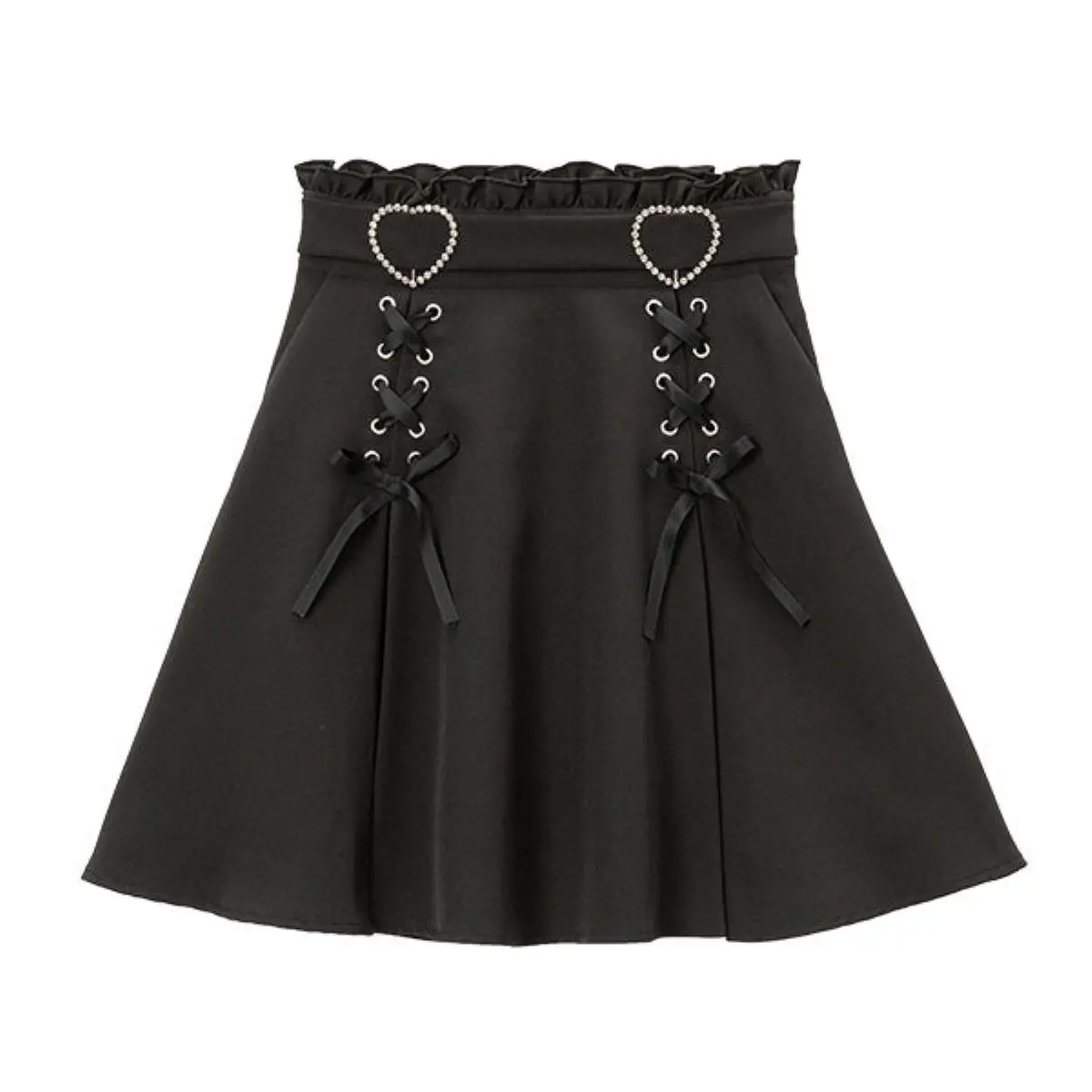 Esthetische Harajuku Zoete Stijl Y2k Meisje Hoge Taille Mini Boog Bandage Rok Kawaii Slanke Vrouwen Streetwear Gothic Jk Rok 2025 Nieuwe