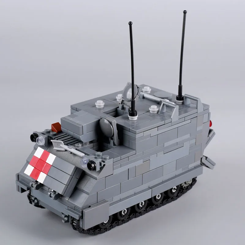 Modern US Military M577 Armored Car Building Blocks WW2 Soviet Union Army Infantry Katyusha Tank Vehicle Cannon Weapon Brick Toy