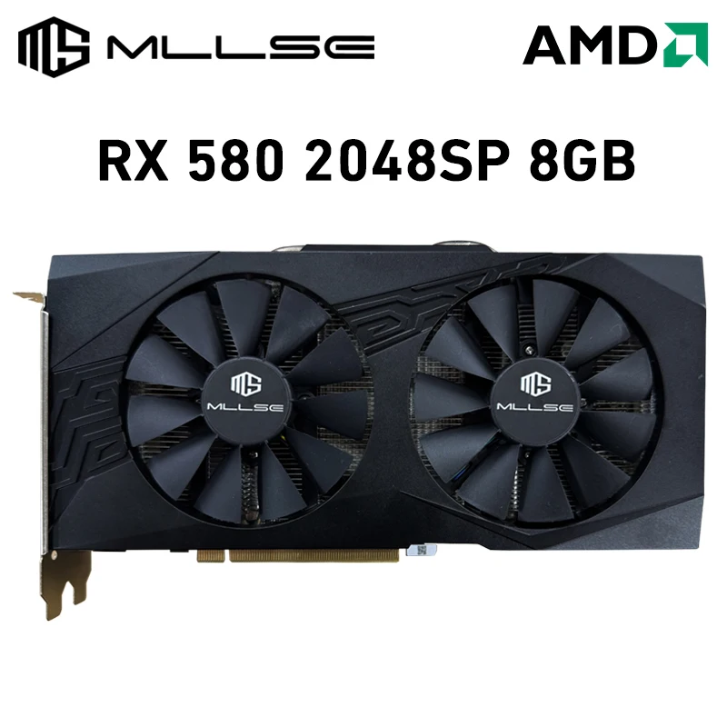 MLLSE Placa De Video AMD Radeon RX 580 8GB Graphics Card GDDR5 256-bit PCI Express 3.0 ×16 Gaming GPU Deasktops Видеокарта