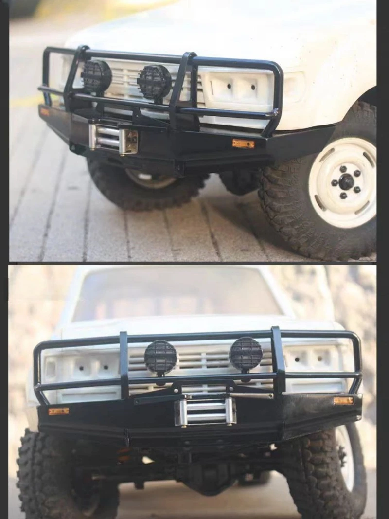 Alloy front Bumper for RUN80 LC80. RCRUN Land Cruiser LC80 Hard body Option part. 1/10 Rock Crawler truck Upgrades. RC Toys