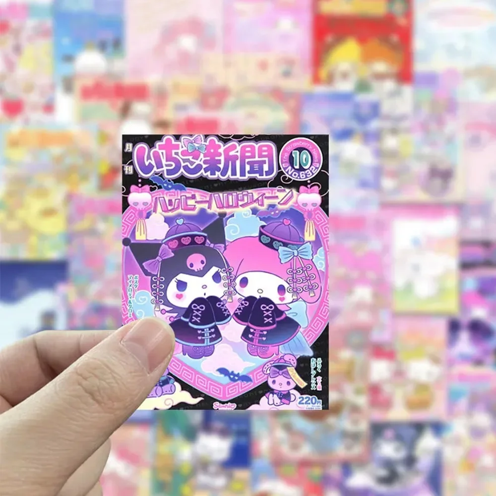 10/30/62 pçs kawaii sanrio anime poster adesivos minha melodia olá kitty dos desenhos animados adesivo de vinil decalques diy papelaria mala telefone