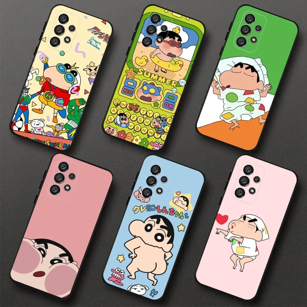 C-Crayon S-ShinChan  Phone Case For Samsung Galaxy A20,A21s,A22,A31,A32,A52,A53,A72,73,A80,A91 Soft Black Cover