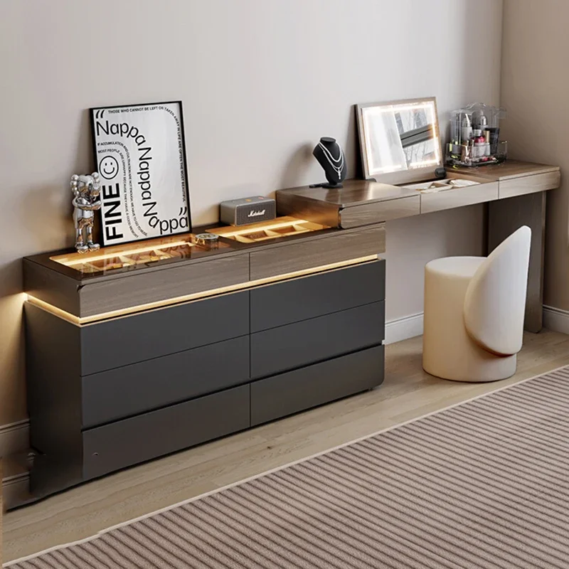 Minimalist Mirror Dressing Table Luxury Bedroom Drawer European Dressing Table Storage Girls Comoda Pra Quarto Home Furniture