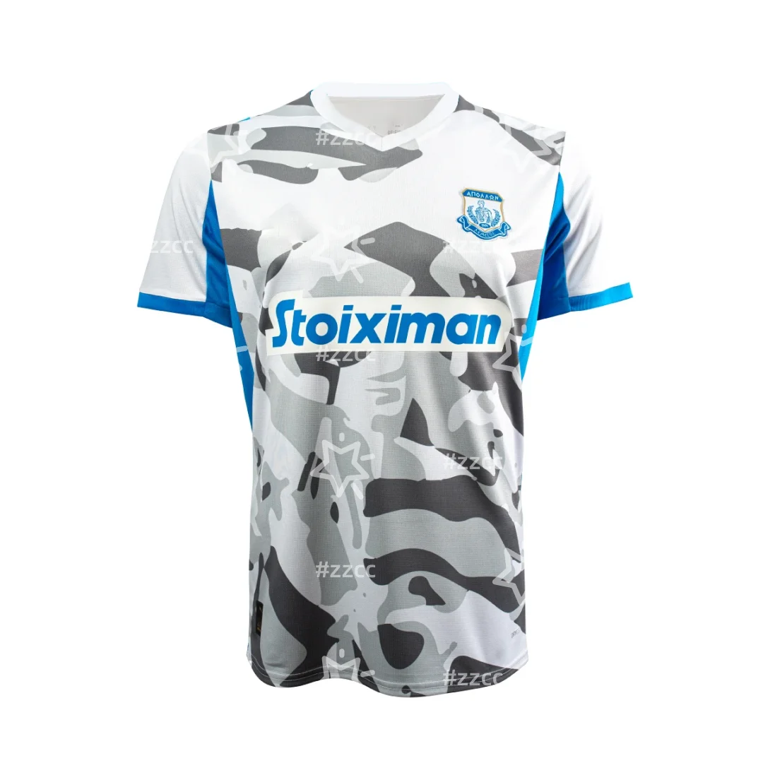AliExpress NONE 25-26 Apollon Limassol home football jersey match training set Summer Sports Men's T-Shirt Kid's Clothing Tee cycling jersey ﻿