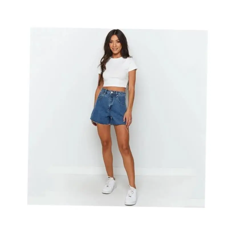 Women's White Crop Top Tee T-irt Cute Country Sle Summer Regular Fit ort Sve round Ne Regenerated Cellulose Fiber