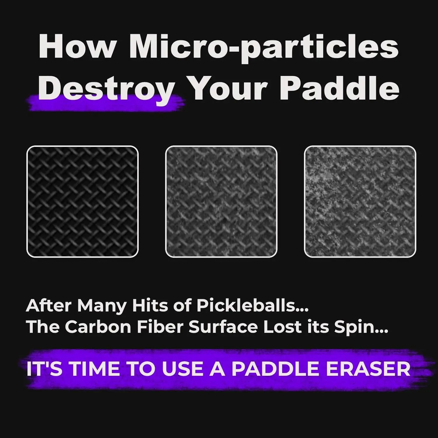 INSUM Professor Pickleball - منظف الكربون يزيل بقايا الكرة والأوساخ والخدوش لتنظيف مجداف كرة المخلل الفعال #3