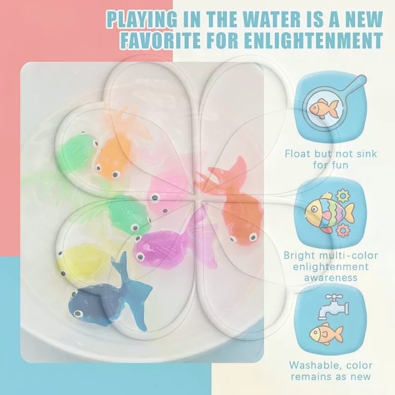 Multi-pack Floating Goldfish Toy Set Colorful Realistic 5/10/15/20Pcs for Kids Educational Sensory Games