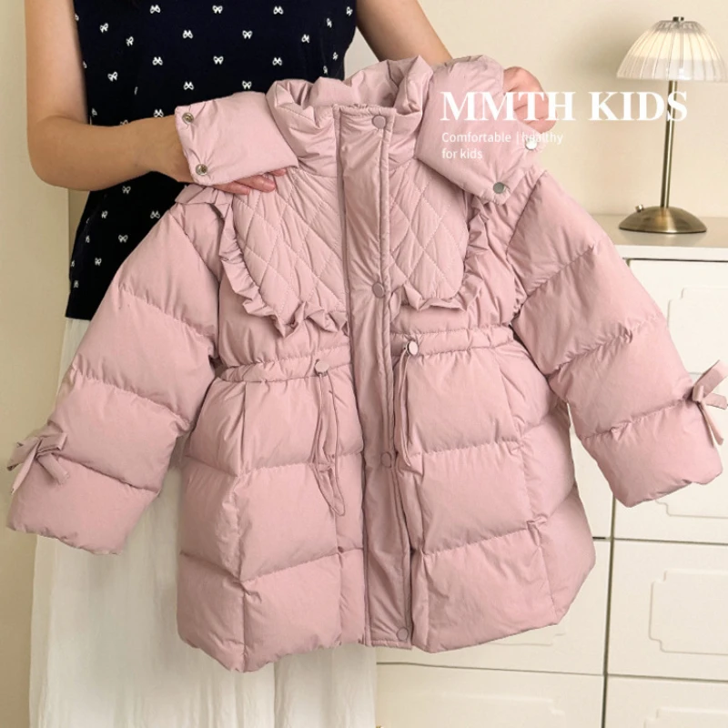 

Winter children's down jacket 2024 new long winter cotton-padded jacket baby winter cotton-padded girl coat