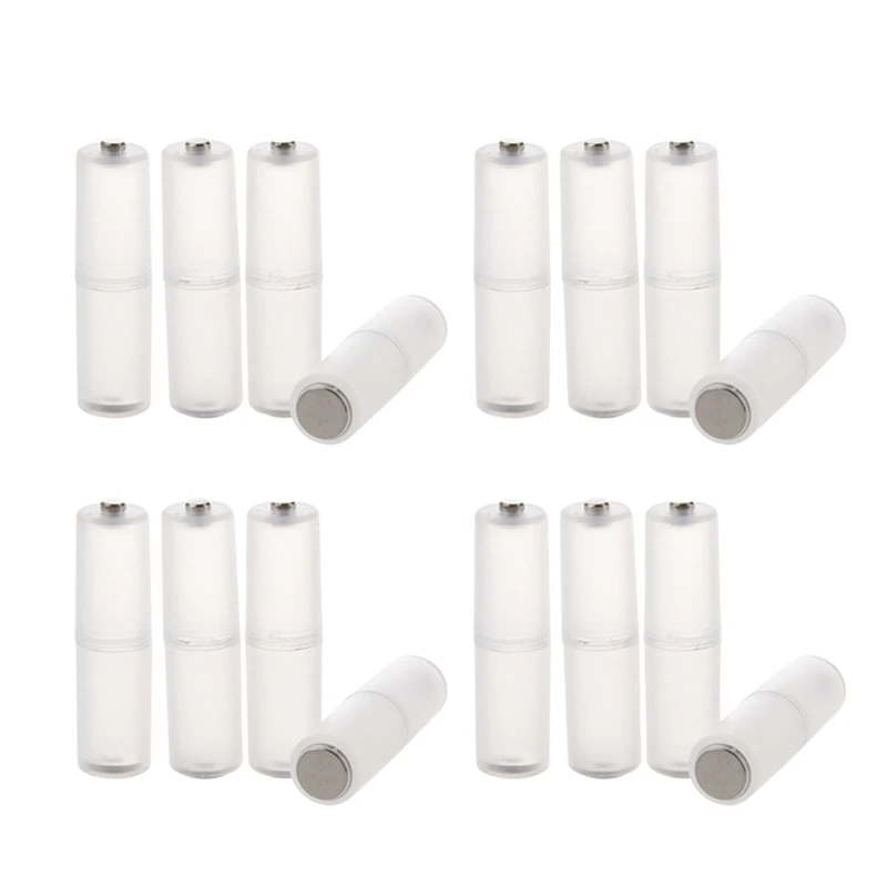 RISE-16 Pcs AAA To AA Battery Cell Converter Adaptor Cylindrical Case Holder