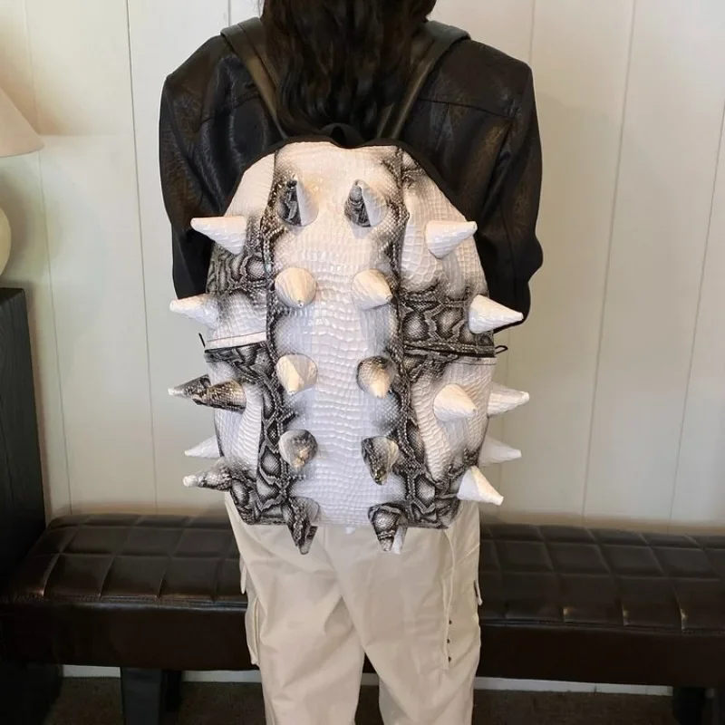 2025, neues Muster, Modetrends, stereoskopischer Igel-Rucksack, Persönlichkeit, Unisex, hohe Kapazität, PU, wasserdicht, vielseitiger Rucksack