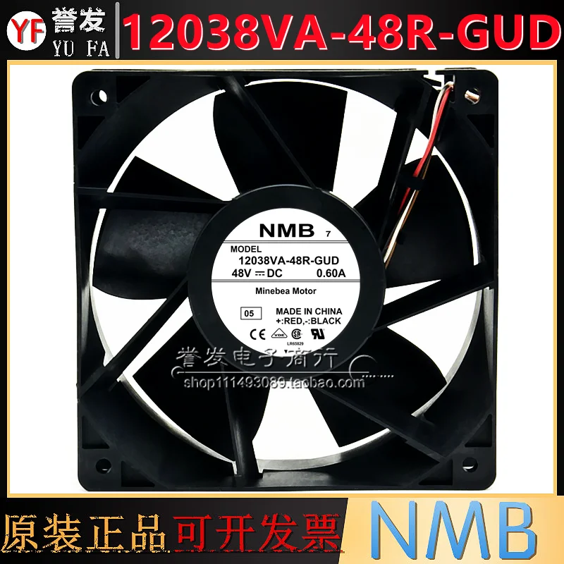 NEW ORIGINAL 12038VA-48R-GUD 48V 0.60A 12038 120x120x38mm COOLING FAN RADIATOR