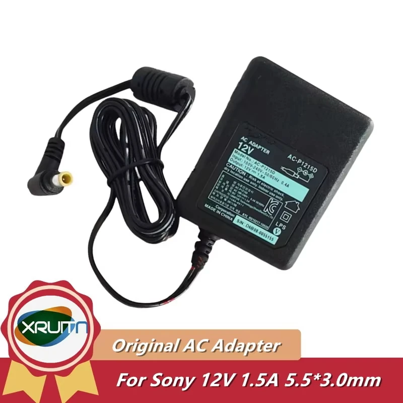Genuine AC-P1215D 12V 1.5A AC Adapter Power Charger For Sony WH-L600 Headphones / Bluetooth Speaker AC-E1215 SRS-D4 Power Supply