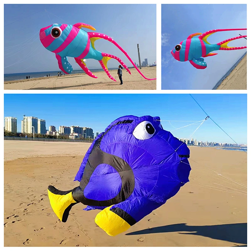 Free Shipping fish kites flying kites pendant kites windsocks 3d kites inflatable toy wind kite Outdoor toys professional kite