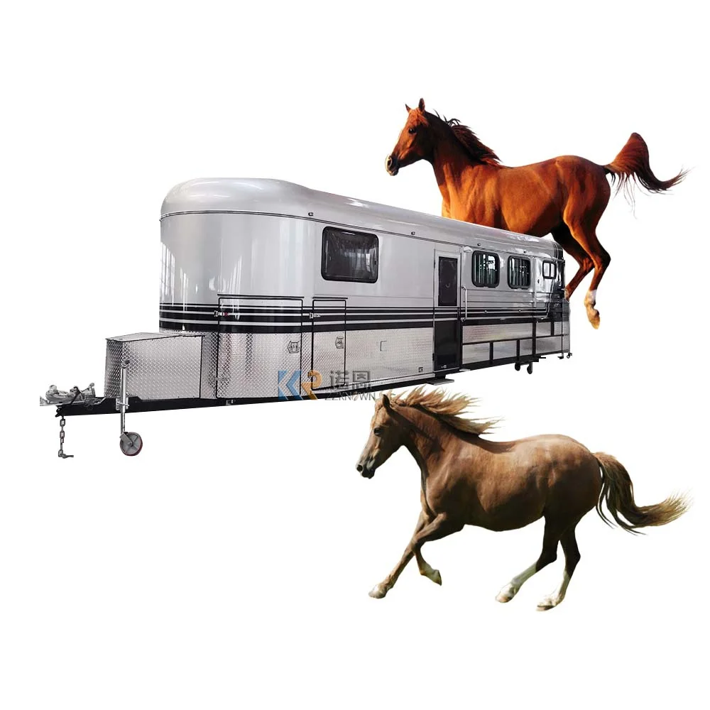 Wholesale Australia Horse Trailer High Quality Transport Divider Horse Trailer Ce 2 Staight Load