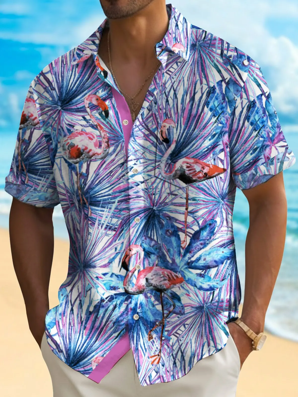 Heren Hawaiian Shirts 3d Print Hawaii Stijl Mode Knoop Korte Mouw Revers Streetwear Hawaiian Blouse Shirts Voor Heren Zomer