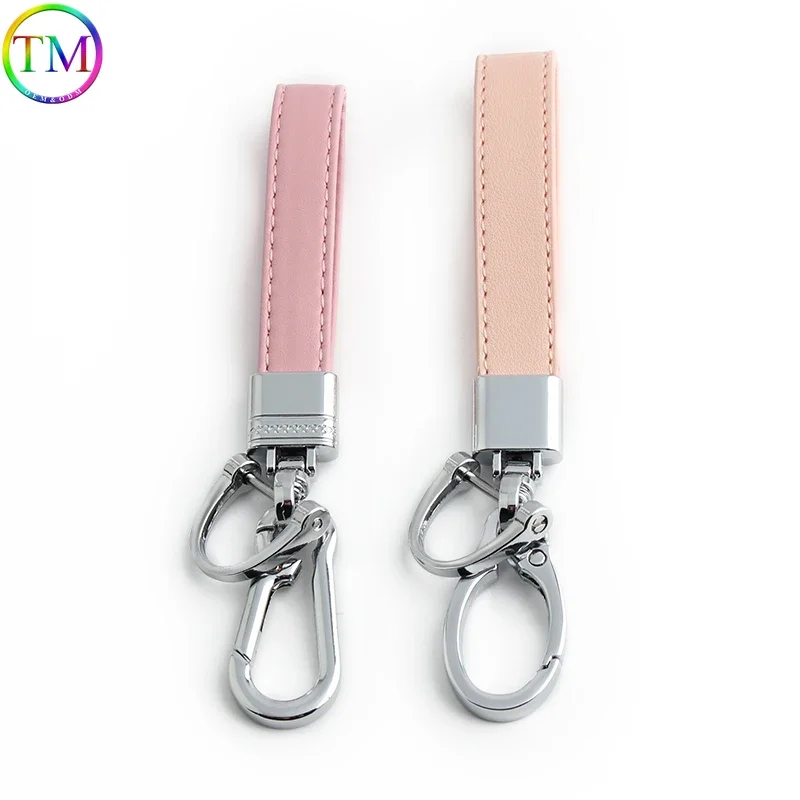 JOMetal-Porte-clés de voiture en cuir unisexe, clé haut de gamme, pendentif personnalisé, cadeau créatif, décoration pour hommes et femmes, accessoires de sac