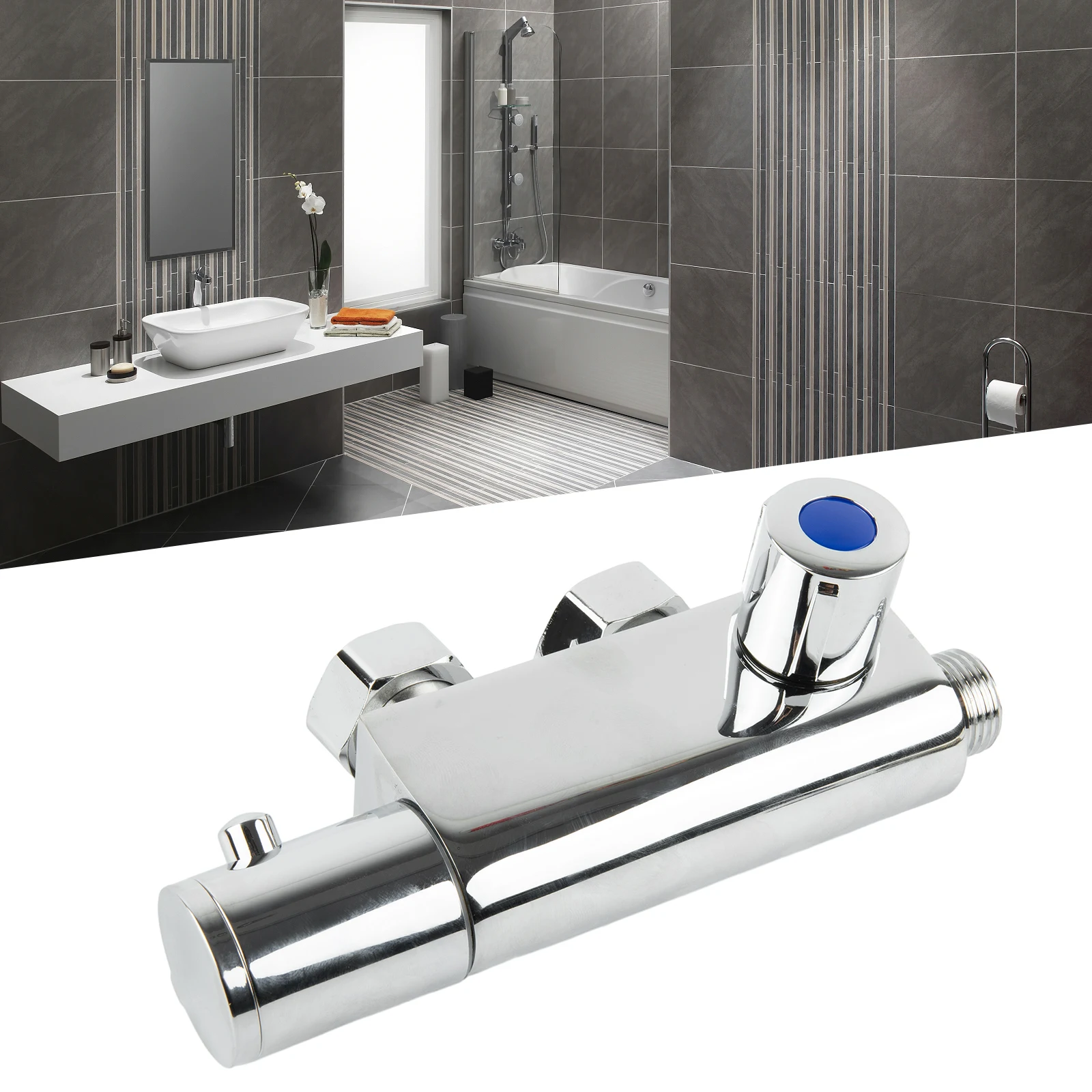 

Принадлежности для ванны, смеситель для душа, клапан 1, 2, термостатические разъемы для горячей и холодной воды, клапан смесителя для душа, контролируемая температура